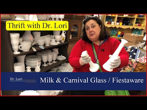 Did you Know this about Milk Glass, Carnival Glass & Fiestaware? Shop and Thrift with Me Dr. Lori