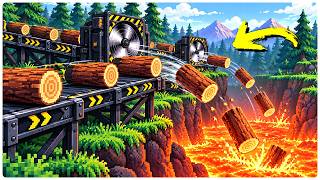 INCRÍVEL COMO JOGAR MADEIRA NA LAVA É LEGAL | Log Drop