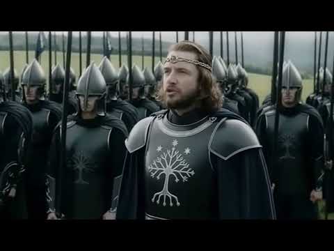 "Gondor calls you to war!" Gondorian General calls gondorian footsoldiers to war against Mordor.