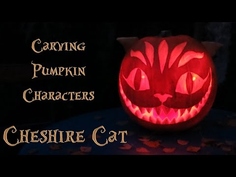 Cheshire Cat Pumpkin Stencils