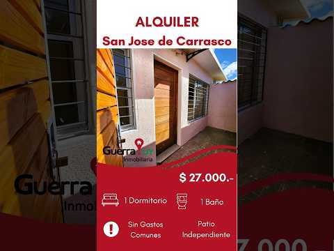 ALQUILADA!! Alquiler San José de Carrasco. Al Sur‼️ Apartamento tipo casita, al fondo.