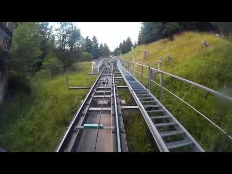 Funicular ride from Davos to hotel Schatzalp