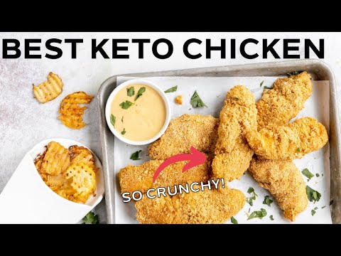 The SECRET to CRUNCHY KETO CHICKEN STRIPS + Keto Chick-Fil-A Sauce