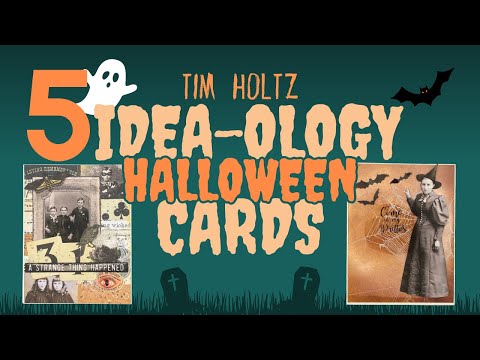 5 Halloween Cards Using Tim Holtz Ideaology Halloween Supplies