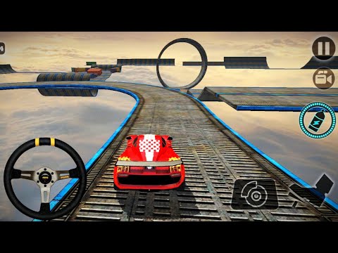 Impossible Car Tracks 3D: Red  Car Driving Stunts Level 12 & 13 Completed - Android Gameplay