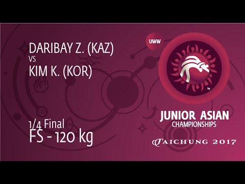 1/4 FS - 120 kg: K. KIM (KOR) df. Z. DARIBAY (KAZ), 5-1