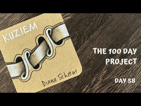 Day 58 of 100 Days of Tangling - Kuziem