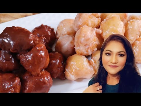 Homemade Easy Fried Donuts (Filled) Recipe | Chocolate and Glazed Doughnuts (Timbits)