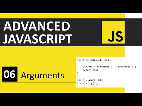 Javascript Tutorial 6 Arguments Advanced Javascript