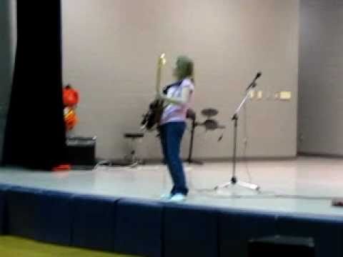 12 year old GIRL guitarist 'Hot For Teacher' - Talent Show