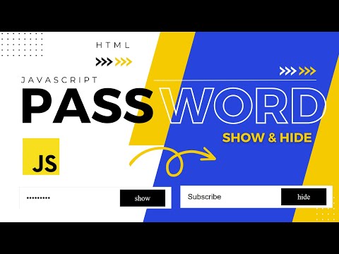 Javascript Tutorial How To Implement A Password Visibility Toggle