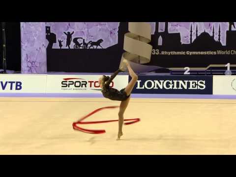 Ganna Rizatdinova (UKR) - Ribbon Final - 2014 World Rhythmic Gymnastics Championships