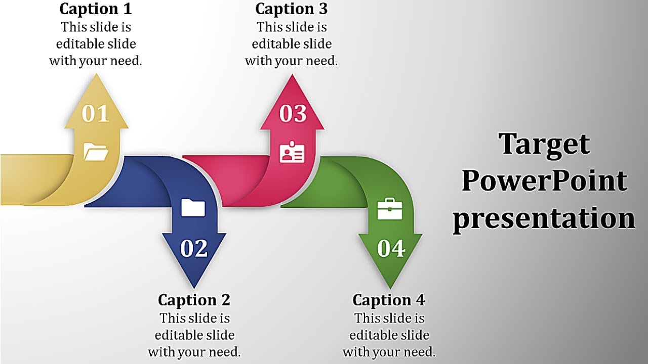 Creative Target PowerPoint Template - Arrows Presentation