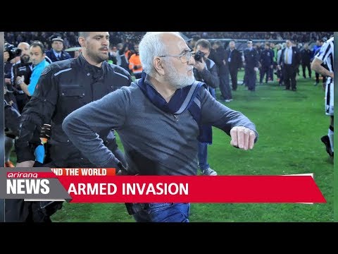 Greek Super League halted as armed PAOK Salonika owner invades pitch
