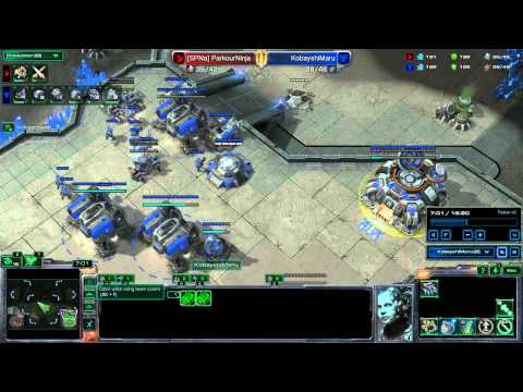 HotS TvP 1 Rax Expo into reaper scout and stim vs immortal stalker all in