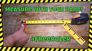 How to Measure Without a Ruler:  Measure with your hand!