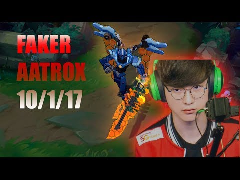 Faker Beast in Aatrox 10/1/17 | lol game replay