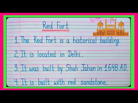 10 Lines On Red Fort/10 Lines Essay On Red Fort/Essay On Red Fort/Red Fort Essay/Kk Education l