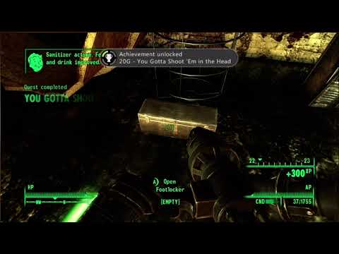 Completing You gotta shoot ‘em in the head while in the Pitt DLC Fallout 3 glitch