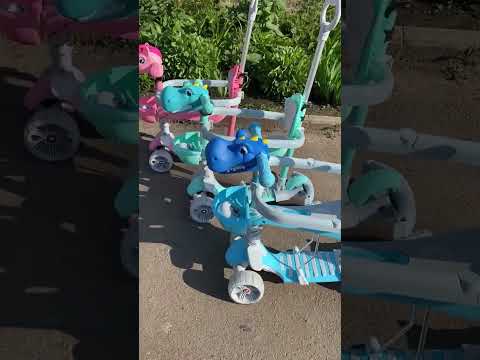 Самокат 5в1 P з додатковими колесами та головою, Бірюзовий 67303 - фото 1 - id-p1828516628