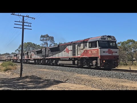 6AM9 SCT Freighter (3x SCTs, 2 CSRs), Penfield to Laverton, 1555, 3/1/25, Great Western VIC