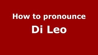 How to pronounce Di Leo