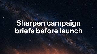 Use ChatGPT Work to pressure-test marketing campaign briefs