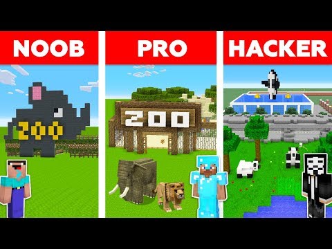 Minecraft Battle: NOOB vs PRO vs HACKER: ZOO TYCOON in Minecraft / Animation