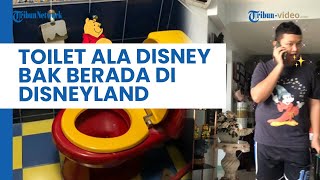 UNIK! Pemandangan Toilet yang Penuh Gambar Disney. Bak Seperti Berada di Disneyland