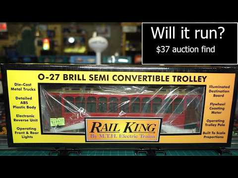 MTH Brill semi convertible trolley 30-2512-1 auction find. Protosound 1