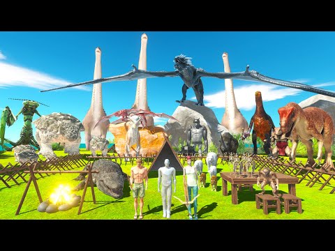 Jurassic World Evolution Camping 1 Rescues The Archer Team - Animal Revolt Battle Simulator