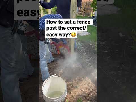 How to set a fence post the correct/easy way?