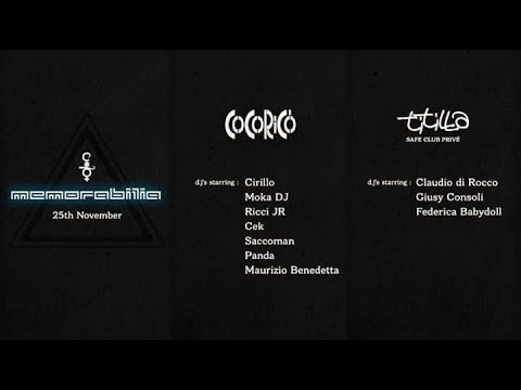 Cocoricò Dj Panda & Ricci Jr @ Memorabilia 25 Novembre 2017