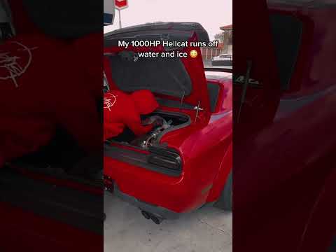 His 1000hp Hellcat runs off WATER 😳 #shorts