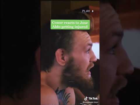 Conor react Jose Aldo getting injured 😭😭 #shorts
