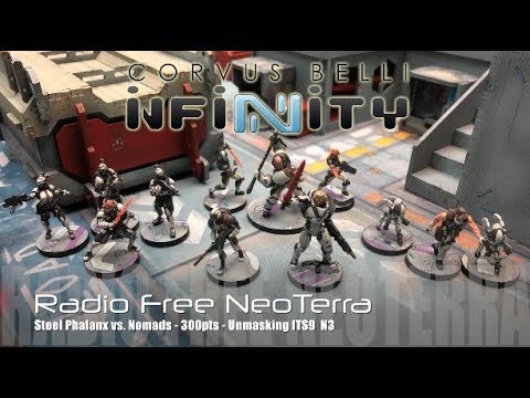 Radio Free NeoTerra Ep 76 - Infinity N3 Battle Report - Nomads vs. Steel Phalanx - Unmasking
