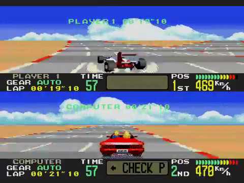 Outrunners - Correr con el auto del Virtua Racing (Virtua Formula Gameplay) Sega Megadrive