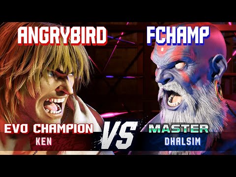 SF6 ▰ ANGRYBIRD (Ken) vs FCHAMP (Dhalsim) ▰ High Level Gameplay