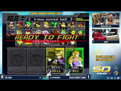 Last Stock SD #38 Singles WR2: SDMTV | Trichael Man vs. SD | Ilija - SSBM