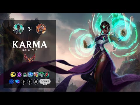 Karma Mid vs Qiyana - EUW Grandmaster Patch 12.8