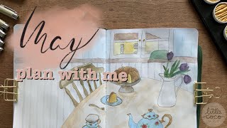 Bullet Journal Set up - May 2020 Plan With Me (Watercolor)