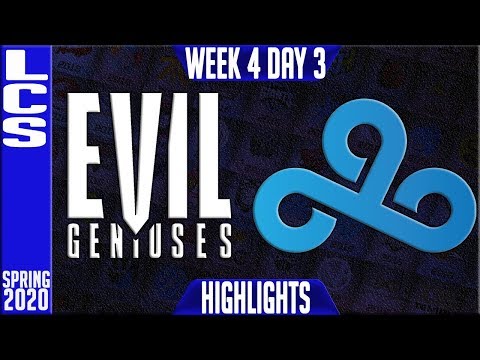 EG vs C9 Highlights | LCS Spring 2020 W4D3 | Evil Geniuses vs Cloud9
