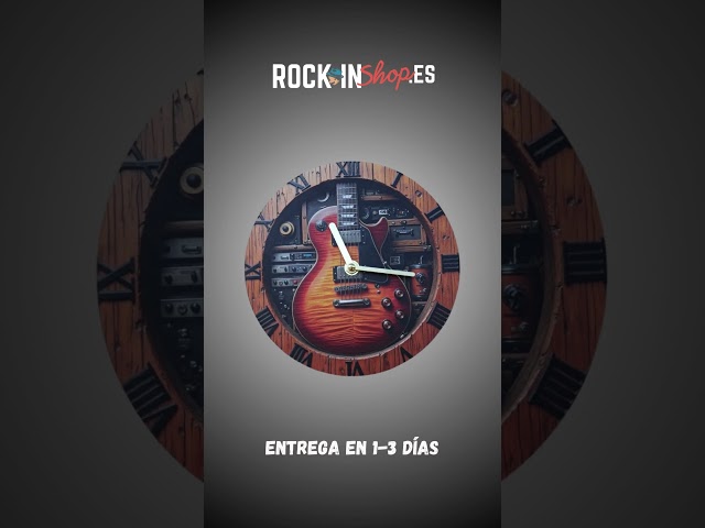 Vídeo relacionado con Genérico Reloj de Pared Forma de Guitarra electrica Eddie Munson Instrumento de Musica Decoracion de Disco de Vinilo