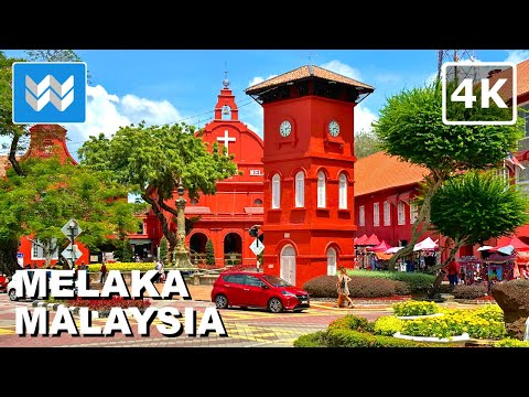 [4K] Cidade de Melaka (Malaca) Malásia 🇲🇾 2023 Jonker Street Chinatown Walking Tour Vlog e guia de viagem
