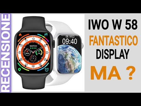 Smartwatch  IWO W18 W58  unboxing e recesione completa stile apple watch serie 8
