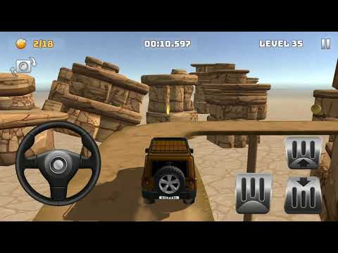 Mountain Climb 4x4: Orange Jeep Wrangler Driving Impossible Stunts - Levels 31-40 Android Gameplay