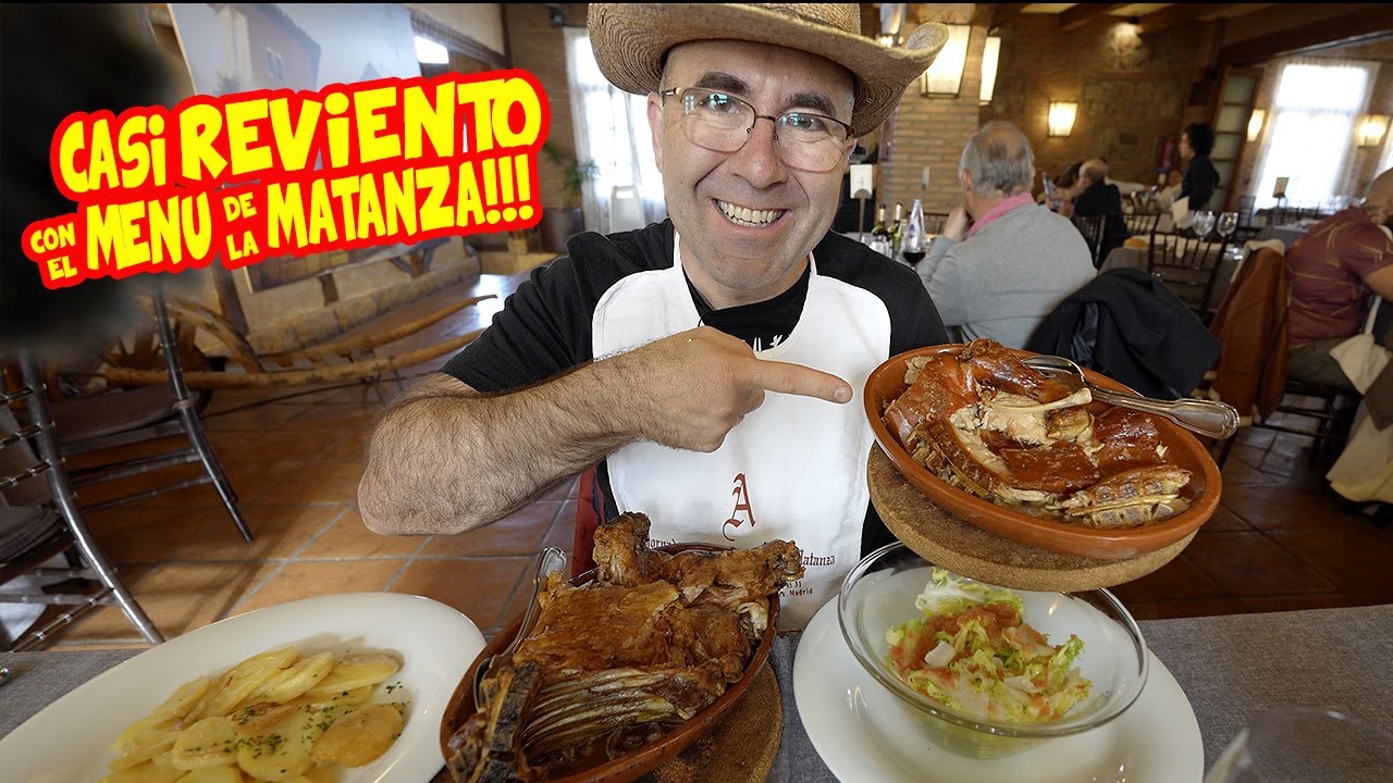 Casi REVIENTO con el menú de las JORNADAS de LA MATANZA en un PUEBLO de MADRID!!!