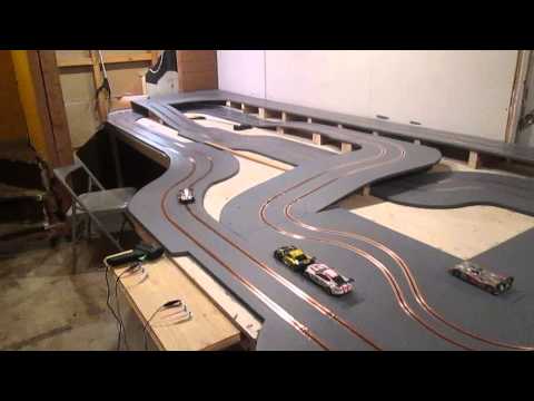 wood slot car track