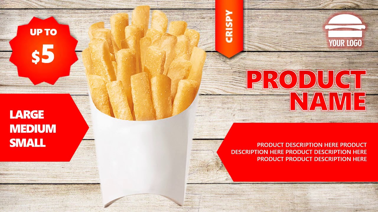 Digital Menu for Restaurants – PowerPoint Animated Template (Burger)