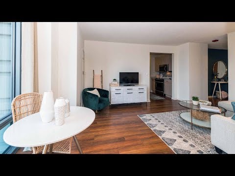 A convertible one-bedroom model at River North’s Kingsbury Plaza apartments A convertible one-bedroom model at River North’s Kingsbury Plaza apartments